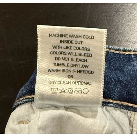 Mica Denim Wide Leg Womens Sz 27 High Rise Hidden Button Fly Medium Wash Jeans - Picture 12 of 15